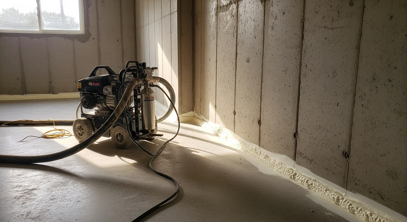Waterproofing and leak prevention work on home foundation