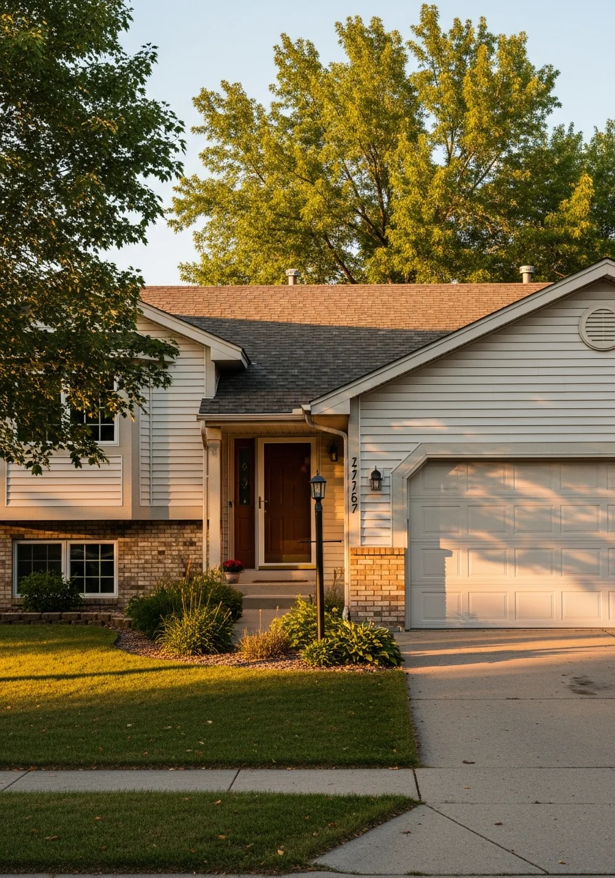 Close-up of a homeowner and service professional shaking hands at a residential property in Elk River.